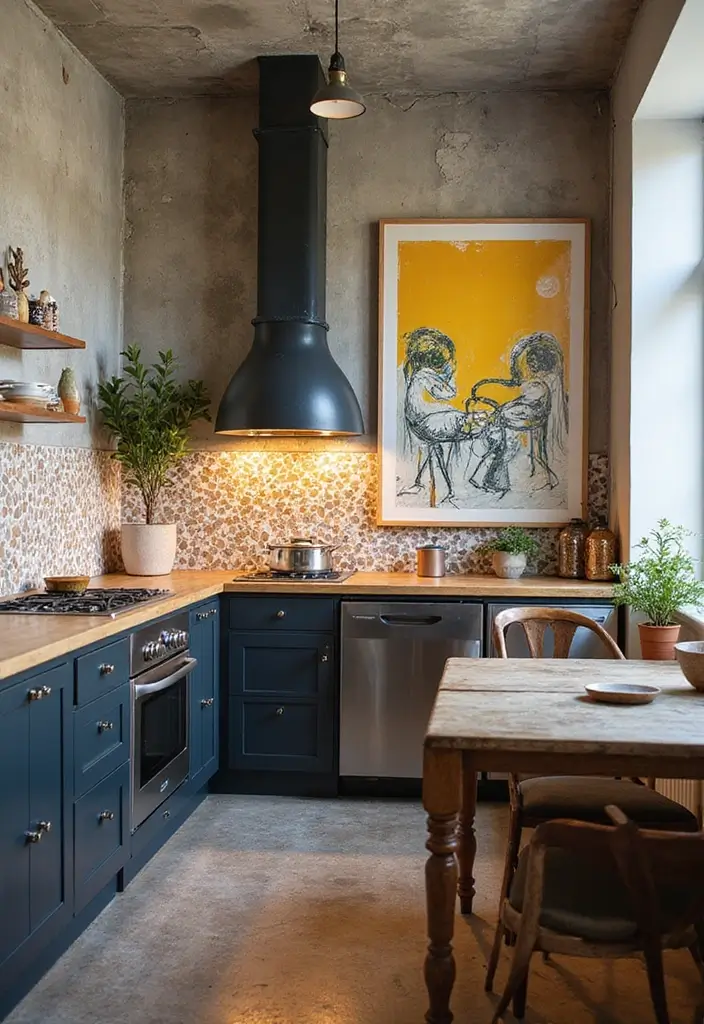 26 Split Level Kitchen Remodels That Wow - 15. Artistic Flair