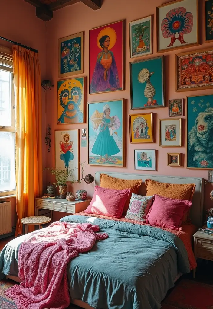 27 Apartment Inspiration Bedroom Styles to Try Now - 10. Artistic Expression