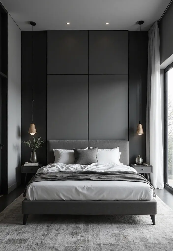 27 Apartment Inspiration Bedroom Styles to Try Now - 12. Monochrome Magic