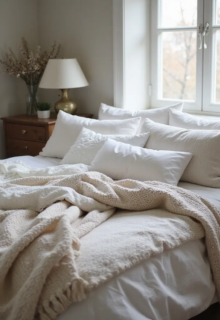 27 Apartment Inspiration Bedroom Styles to Try Now - 22. Layered Bedding