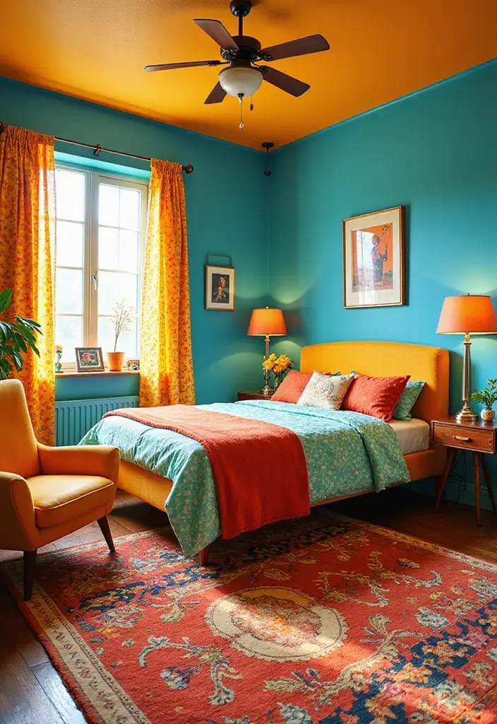 27 Apartment Inspiration Bedroom Styles to Try Now - 8. Retro Revival