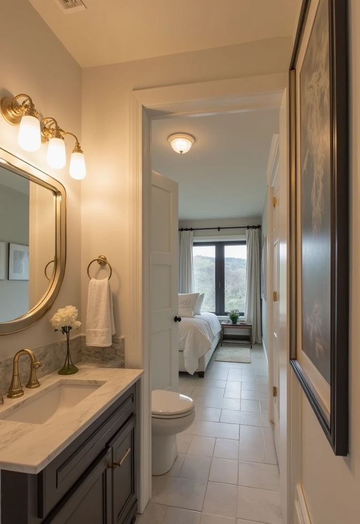 27 Basement Bathroom Ideas to Upgrade Your Space - 1. Light It Up with Bright Fixtures