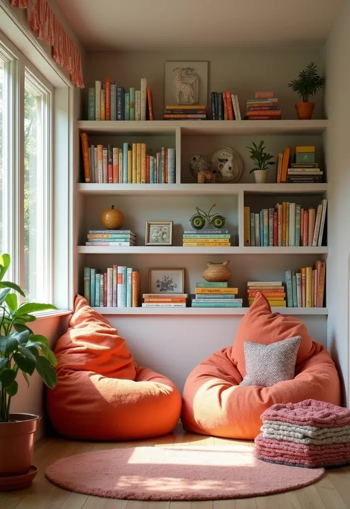 27 Basement Playroom Ideas to Boost Fun for Kids - 1. Cozy Reading Nook