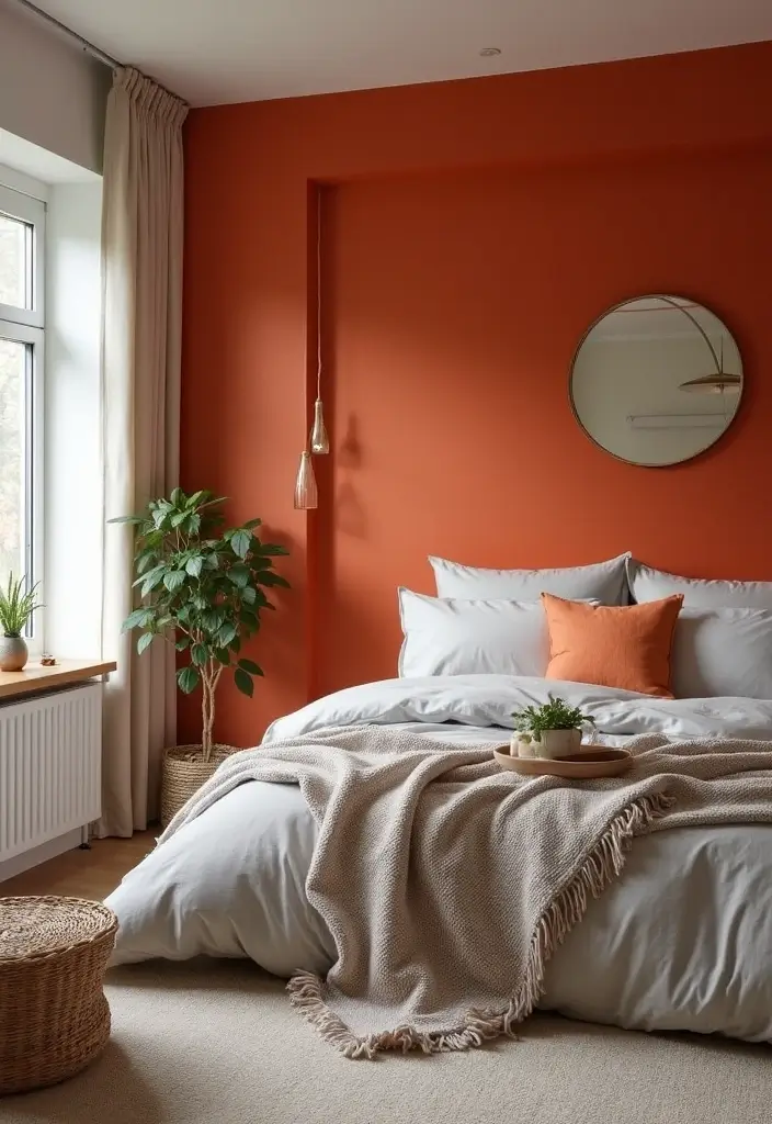 27 Cozy Apartment Bedroom Ideas for a Warm Home - 15. Accent Walls