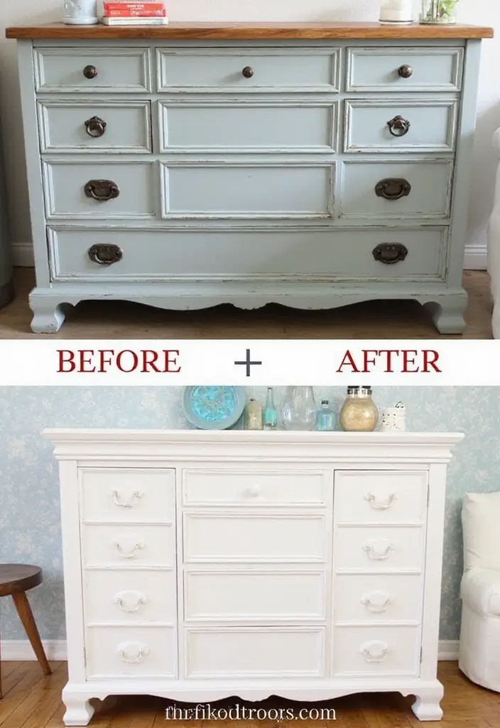 27 Home Decor DIY Ideas & Creative Crafts to Try Now - 11. Upcycled Furniture Makeover