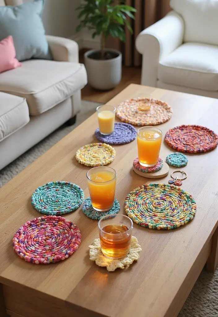 27 Home Decor DIY Ideas & Creative Crafts to Try Now - 13. DIY Beaded Coasters