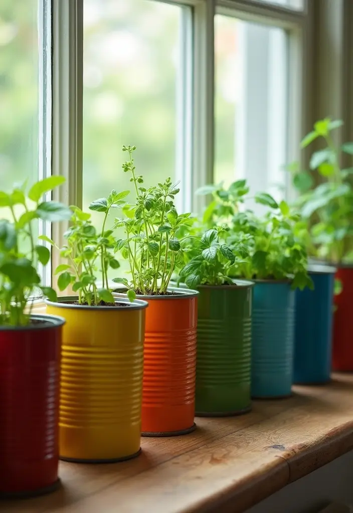 27 Home Decor DIY Ideas & Creative Crafts to Try Now - 2. Upcycled Tin Can Planters