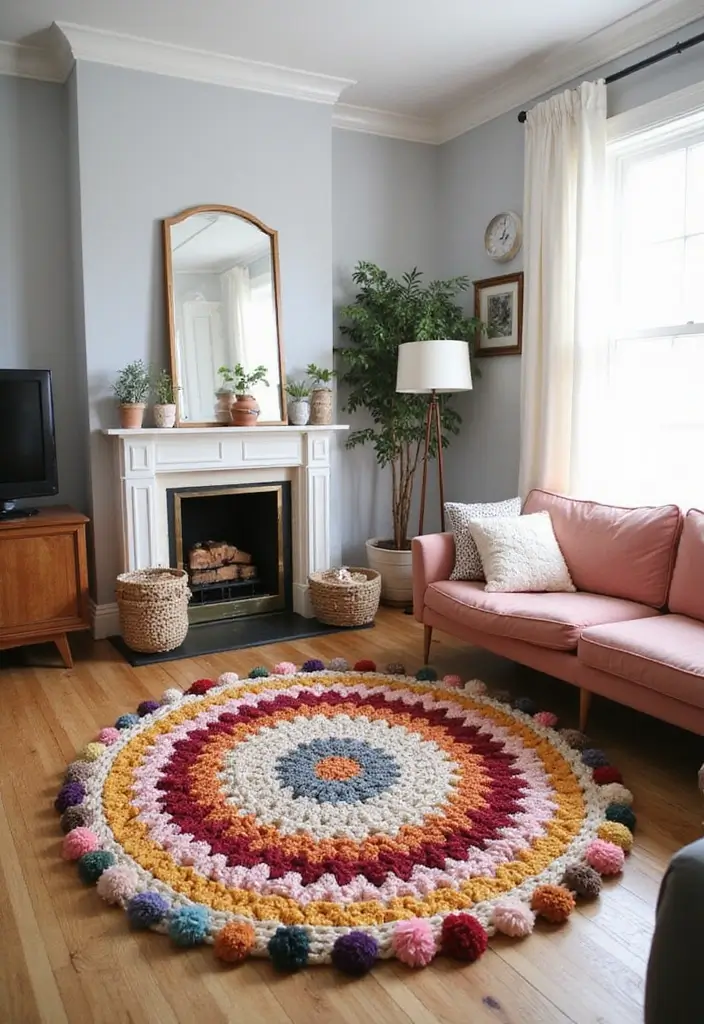 27 Home Decor DIY Ideas & Creative Crafts to Try Now - 23. DIY Pom-Pom Rugs