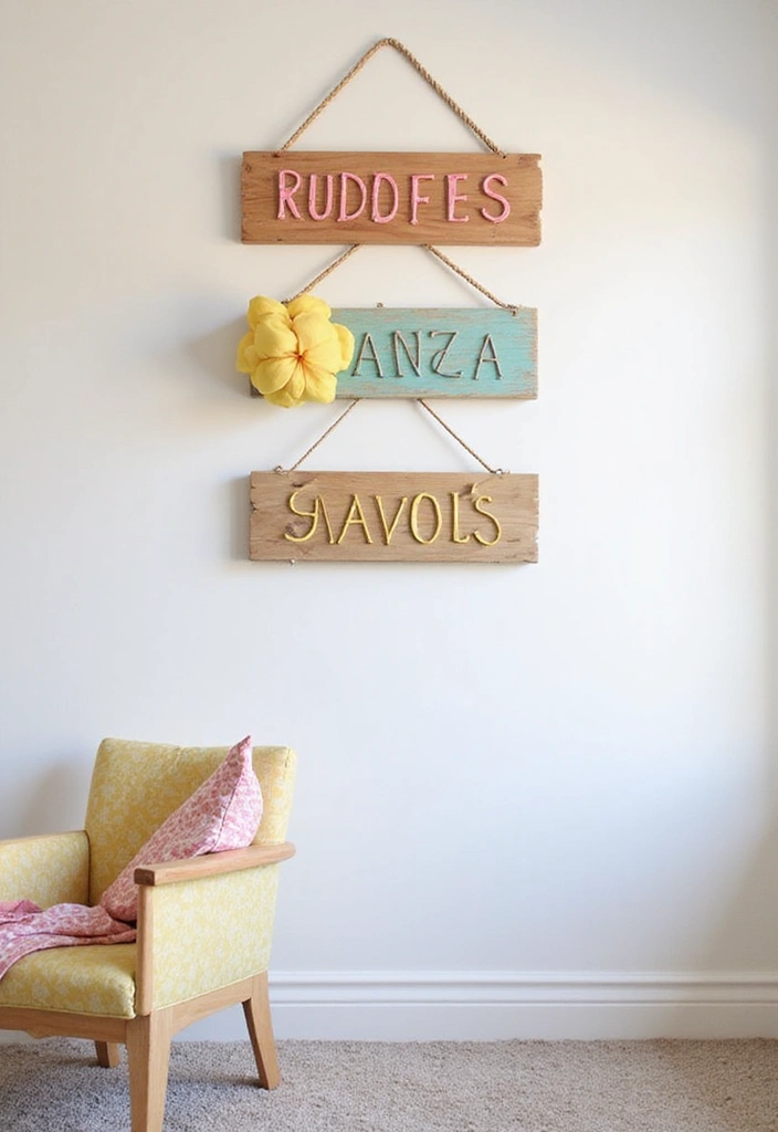 27 Home Decor DIY Ideas & Creative Crafts to Try Now - 24. DIY Personalized Name Signs