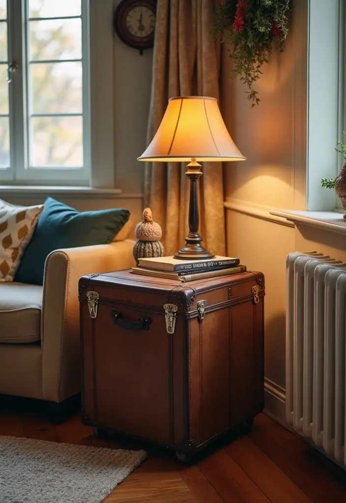 27 Home Decor DIY Ideas & Creative Crafts to Try Now - 5. Vintage Suitcase Side Table