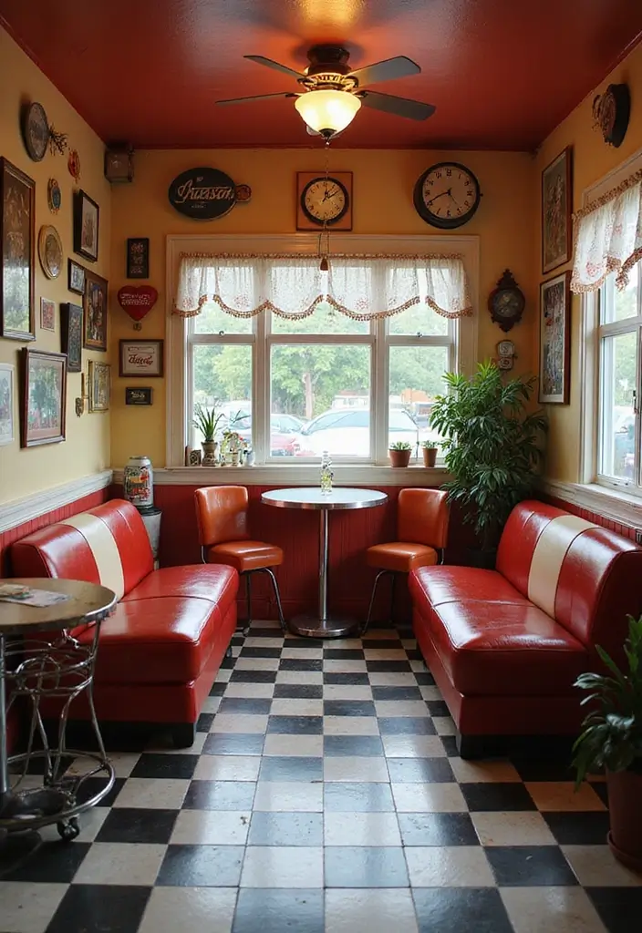 27 Living Room Backgrounds Perfect for Editing & Creativity - 16. Nostalgic Retro Diner