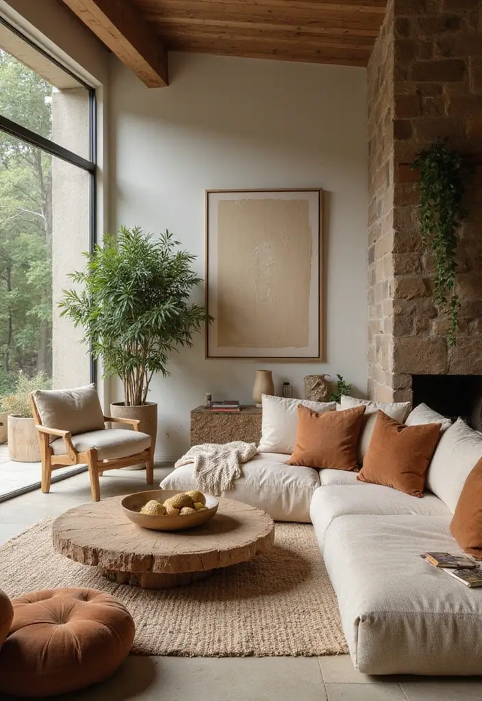 27 Living Room Backgrounds Perfect for Editing & Creativity - 18. Nature-Inspired Retreat