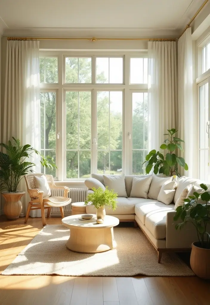 27 Living Room Backgrounds Perfect for Editing & Creativity - 24. Sun-Drenched Oasis