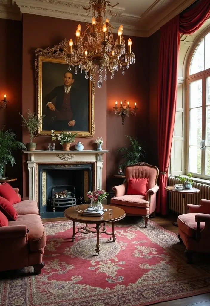 27 Living Room Backgrounds Perfect for Editing & Creativity - 3. Vintage Glamour