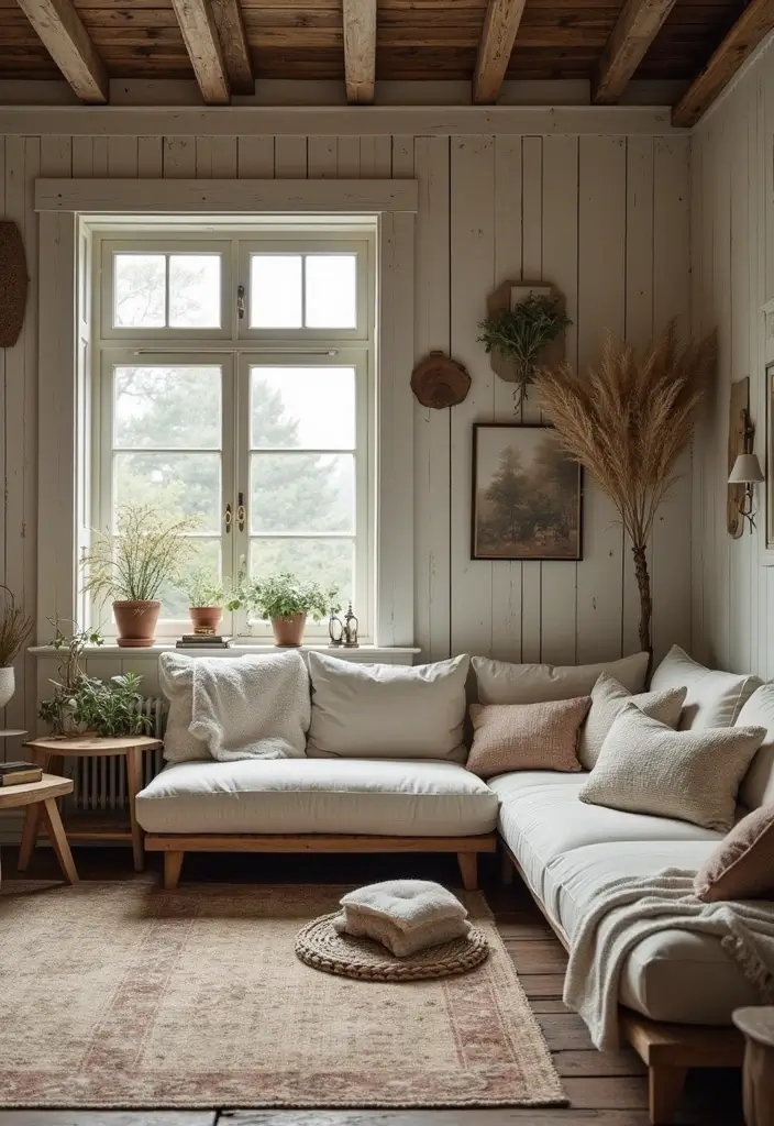 27 Living Room Backgrounds Perfect for Editing & Creativity - 7. Rustic Farmhouse