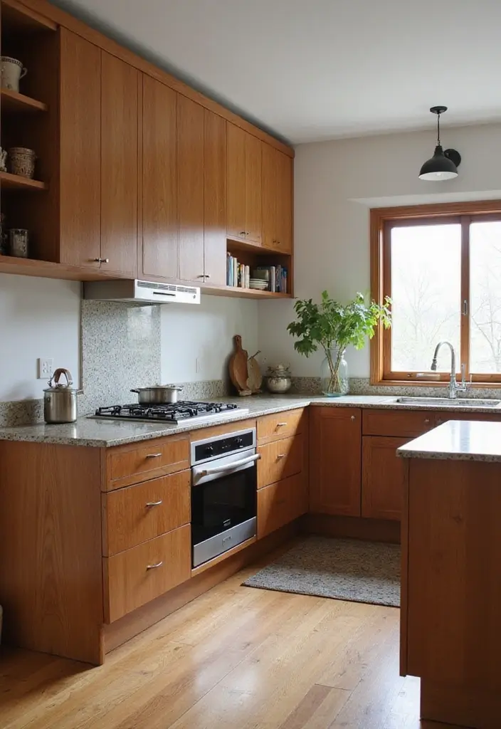 27 Midcentury Kitchen Remodel Ideas with Classic Charm - 10. Mixed Materials