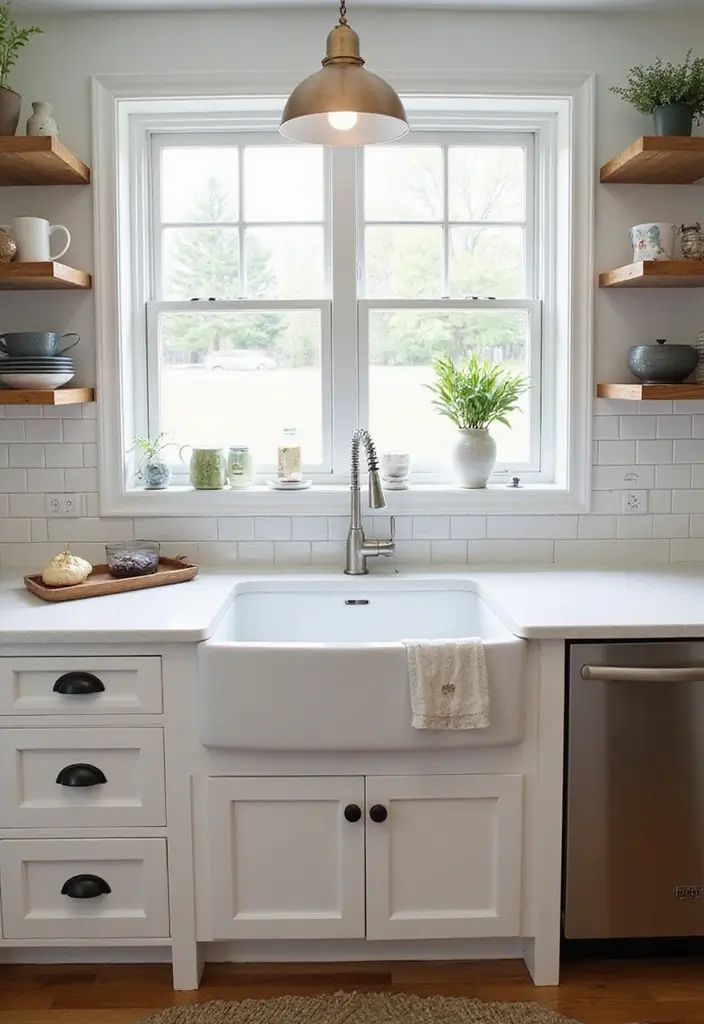 27 Midcentury Kitchen Remodel Ideas with Classic Charm - 11. Farmhouse Sinks