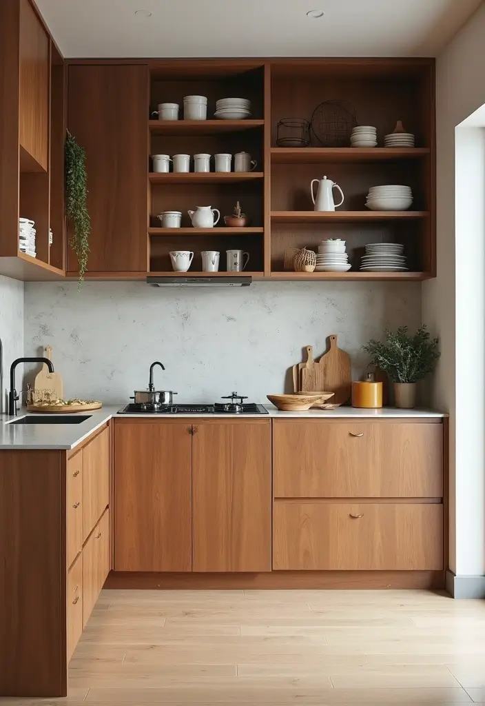 27 Midcentury Kitchen Remodel Ideas with Classic Charm - 15. Creative Storage Solutions