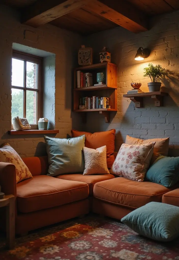 27 Minecraft Basement Ideas for Gaming Fans - 16. Hidden Nook for Reading