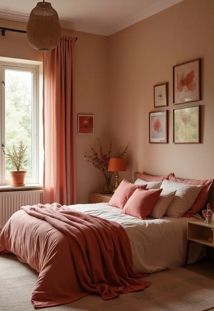 27 New York Apartment Bedroom Inspirations to Copy - 11. Warm Color Palettes