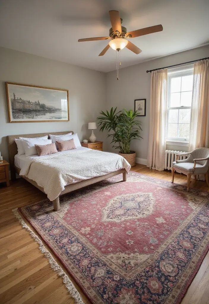 27 New York Apartment Bedroom Inspirations to Copy - 14. Statement Rugs