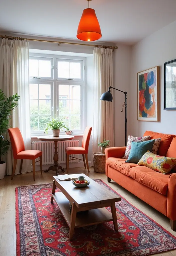 27 One Bedroom Apartment Floor Plans for Every Lifestyle - 10. Colorful Accents