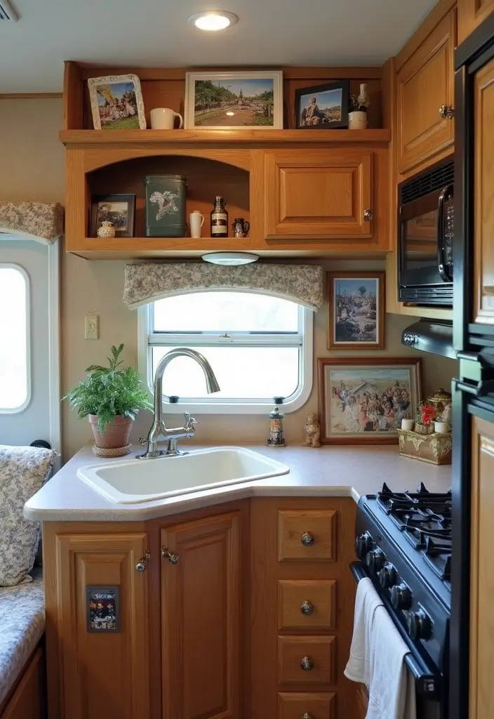 27 RV Kitchen Remodel Ideas for Road Warriors - 17. Personalized Decor