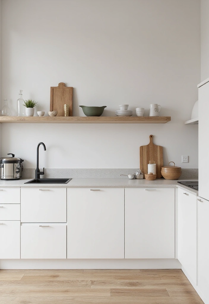 27 Small Kitchen Remodel Ideas to Maximize Your Space - 16. Minimalist Decor Approach