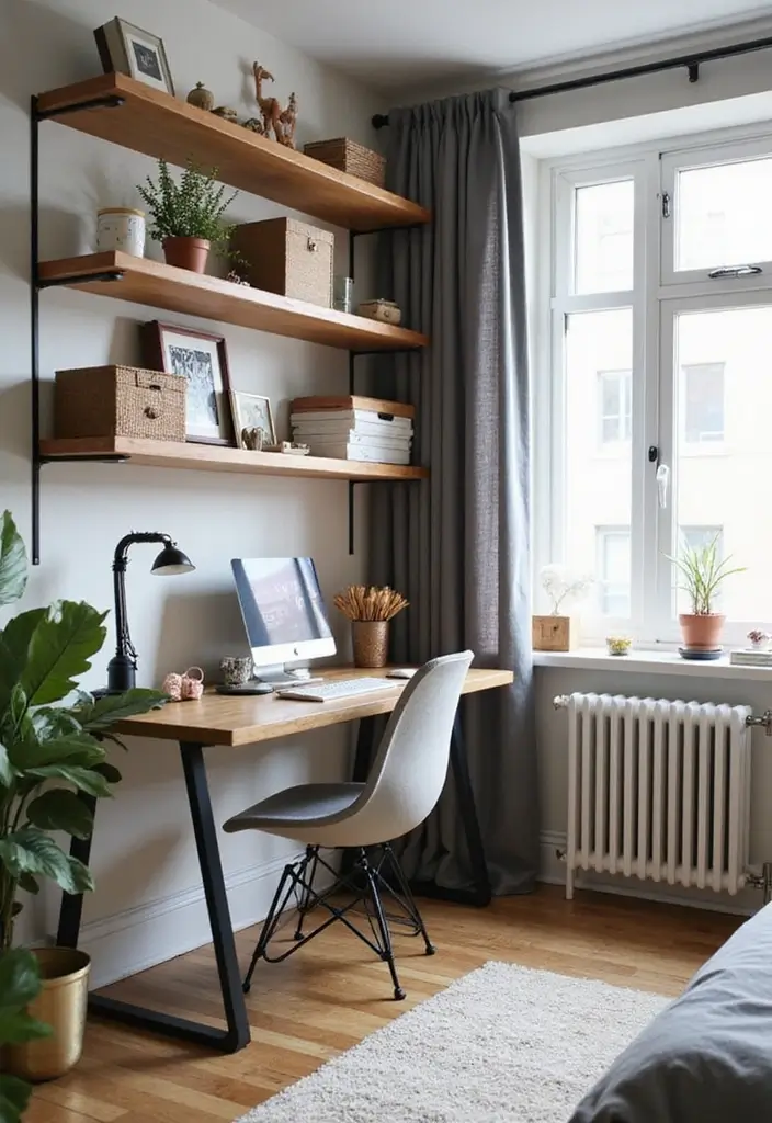 27 Stylish One Bedroom Apartment Ideas You’ll Love - 18. Create a Work-from-Home Space