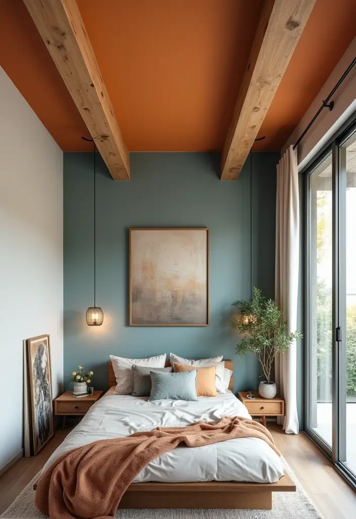 27 Stylish One Bedroom Apartment Ideas You’ll Love - 19. Unique Ceiling Treatments