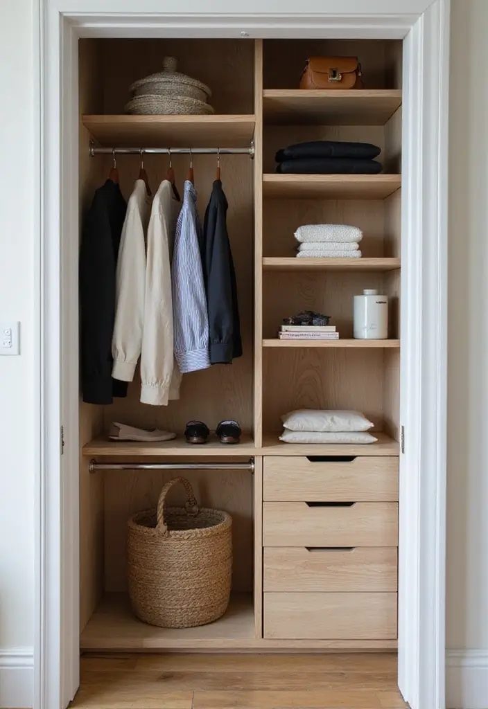 27 Stylish One Bedroom Apartment Ideas You’ll Love - 23. Innovative Closet Solutions