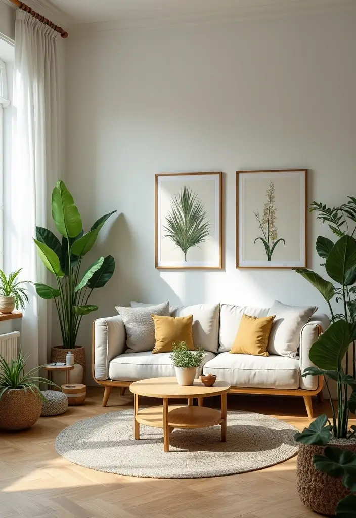 27 Stylish One Bedroom Apartment Ideas You’ll Love - 7. Nature-Inspired Decor