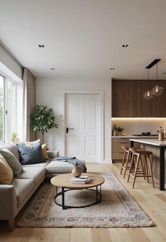 27 Two Bedroom Apartment Layout Ideas for Small Spaces - 1. Open-Concept Living