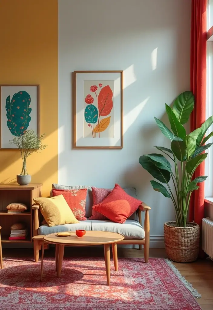 27 Two Bedroom Apartment Layout Ideas for Small Spaces - 13. Colorful Accents