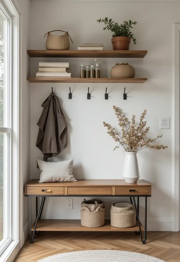 27 Two Bedroom Apartment Layout Ideas for Small Spaces - 16. Functional Entryways