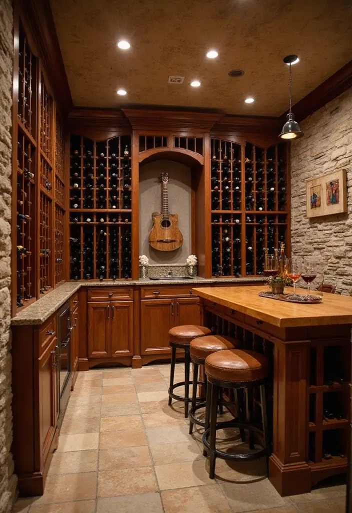 28 Basement Room Ideas to Fit Any Lifestyle - 11. Elegant Wine Cellar