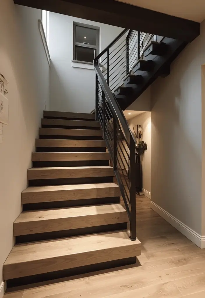 28 Basement Stairs Ideas for Safety and Style - 14. Floating Stairs