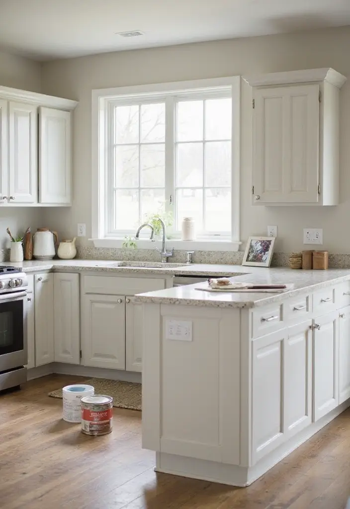 28 DIY Kitchen Remodel Projects Anyone Can Do - 1. Cabinet Makeover with Paint