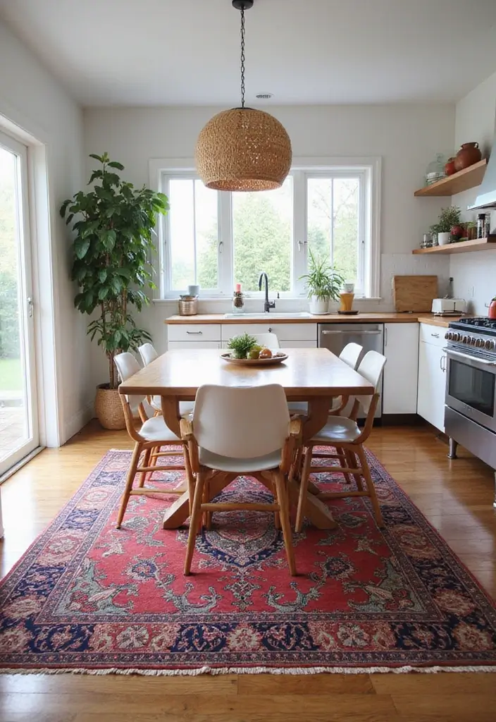 28 DIY Kitchen Remodel Projects Anyone Can Do - 11. Add a Unique Rug