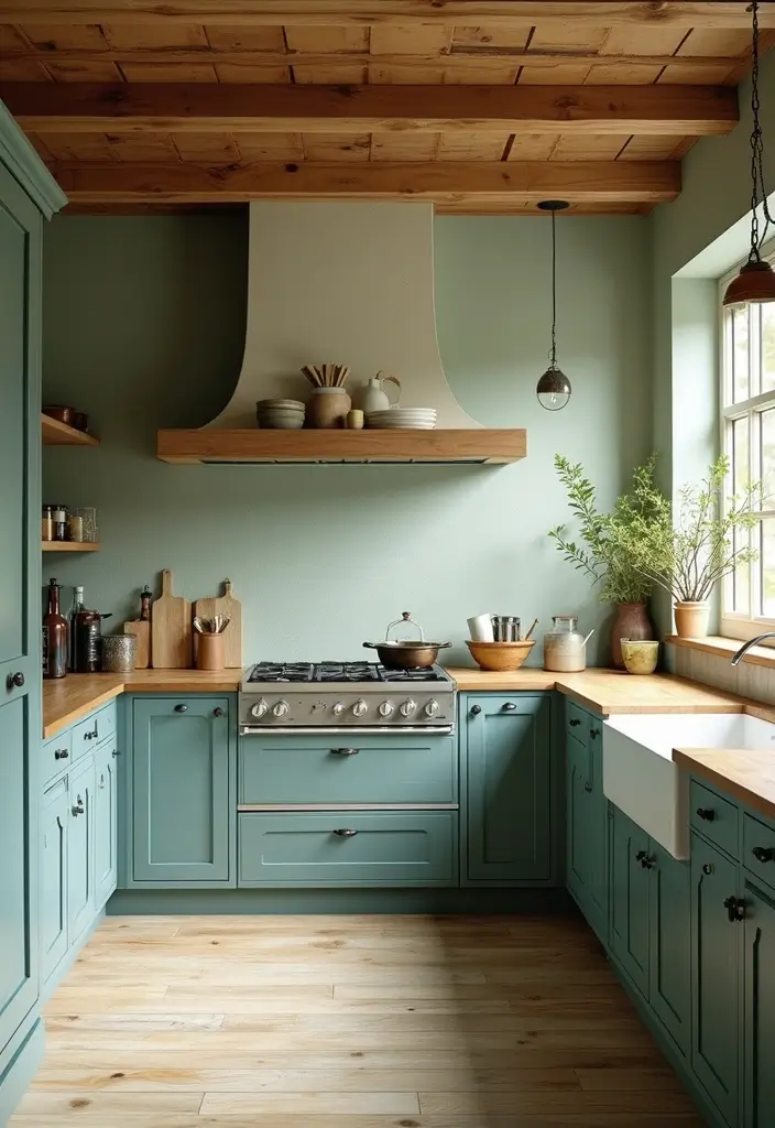 28 Farmhouse Kitchen Remodel Features to Love - 11. Earthy Color Palettes