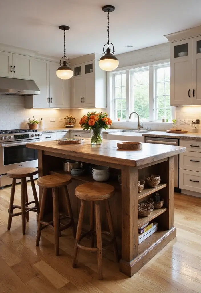 28 Farmhouse Kitchen Remodel Features to Love - 12. Functional Island