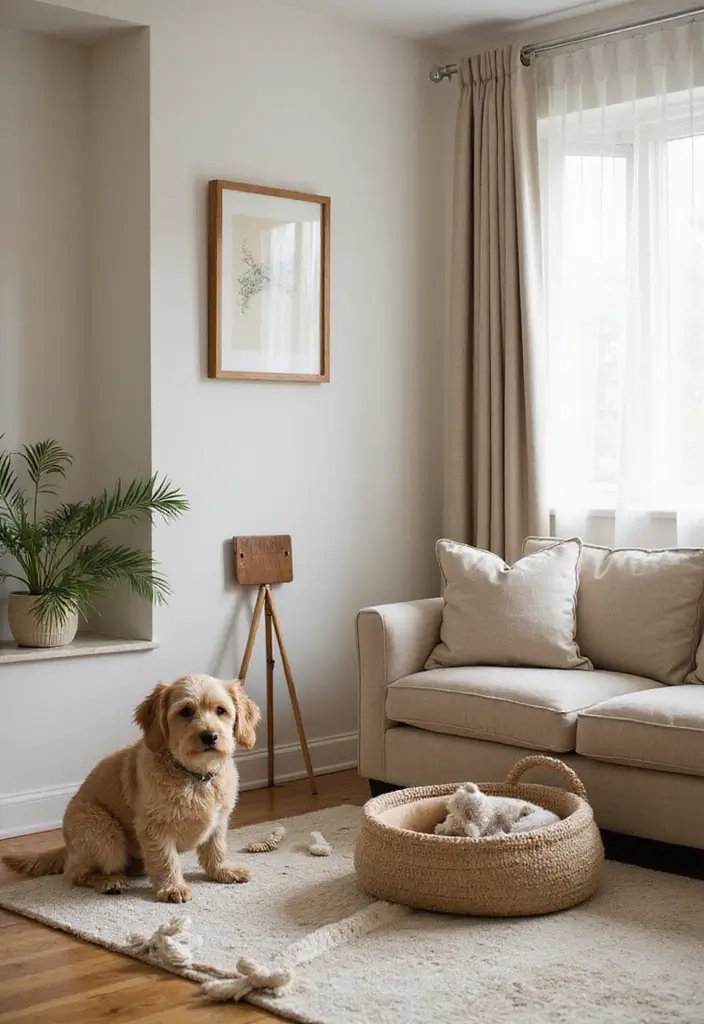 28 Home Decor Ideas Living Room Lovers Won’t Want to Miss - 23. Sustainable Pet Accessories