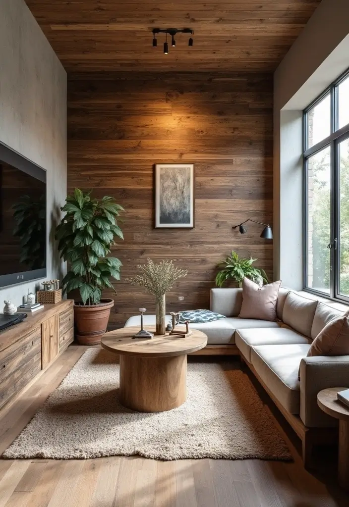 28 Home Decor Ideas Living Room Lovers Won’t Want to Miss - 5. Reclaimed Wood Accents
