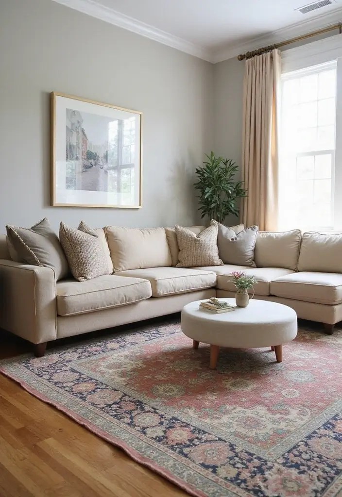 28 Rectangle Living Room Layout Ideas for Any Home - 11. Rug Placement Tricks