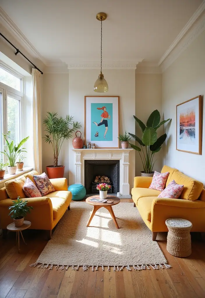 28 Rectangle Living Room Layout Ideas for Any Home - 16. Fun and Playful