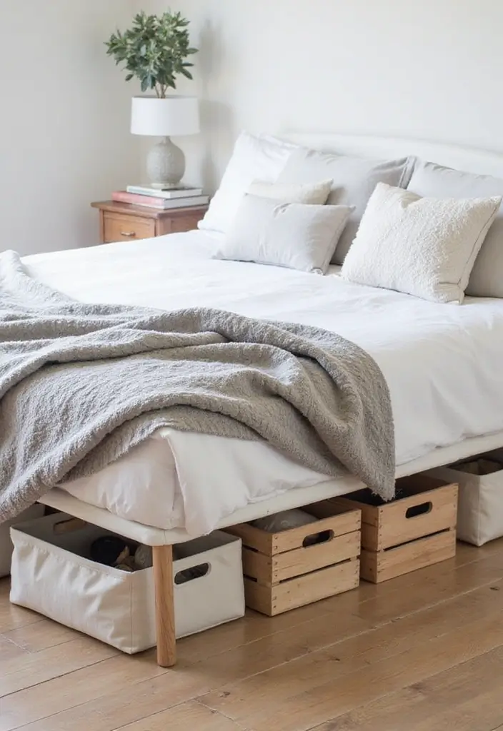 28 Small Apartment Bedroom Ideas to Maximize Space - 1. Under-Bed Storage Solutions