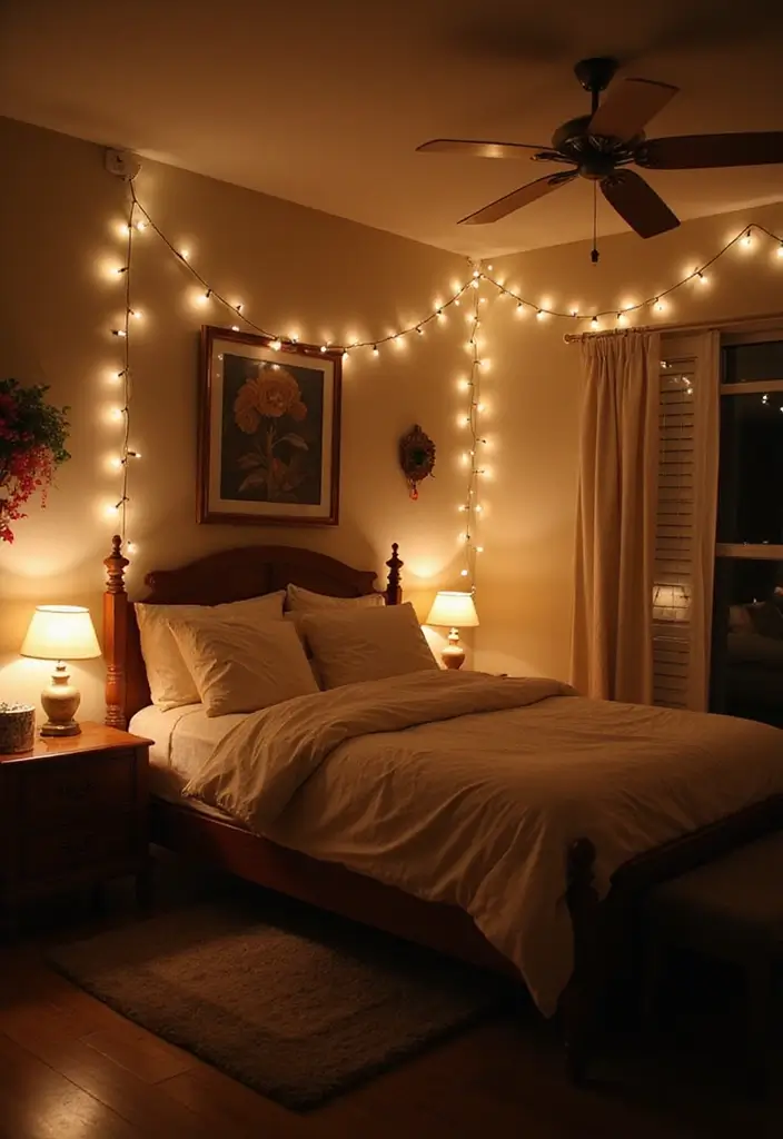 28 Small Apartment Bedroom Ideas to Maximize Space - 12. Layered Lighting