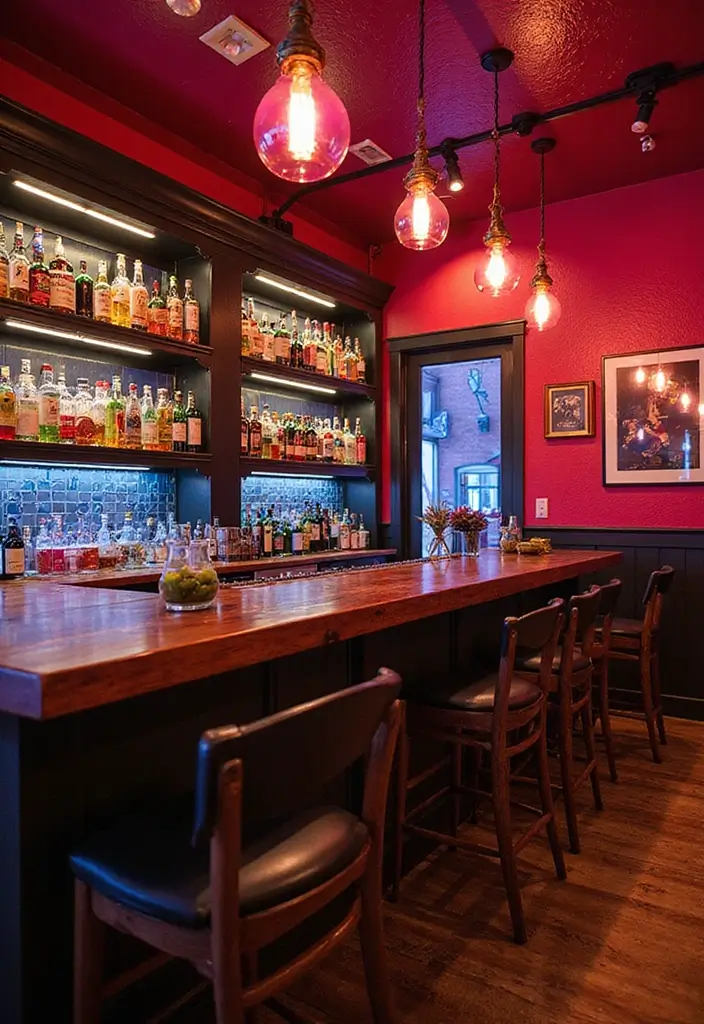 28 Stylish Basement Bar Ideas for Your Home Lounge - 17. Themed Cocktail Bar