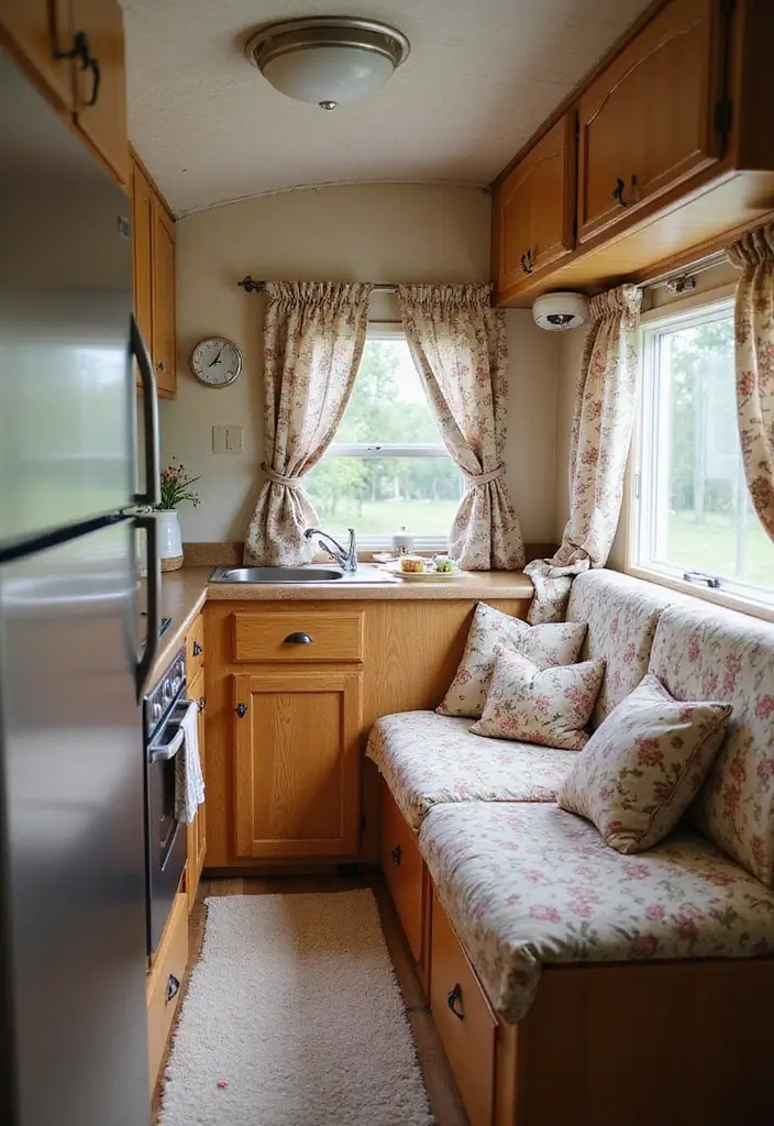 28 Trailer Kitchen Remodel Single Wide Solutions - 13. Textured Fabrics and Accessories