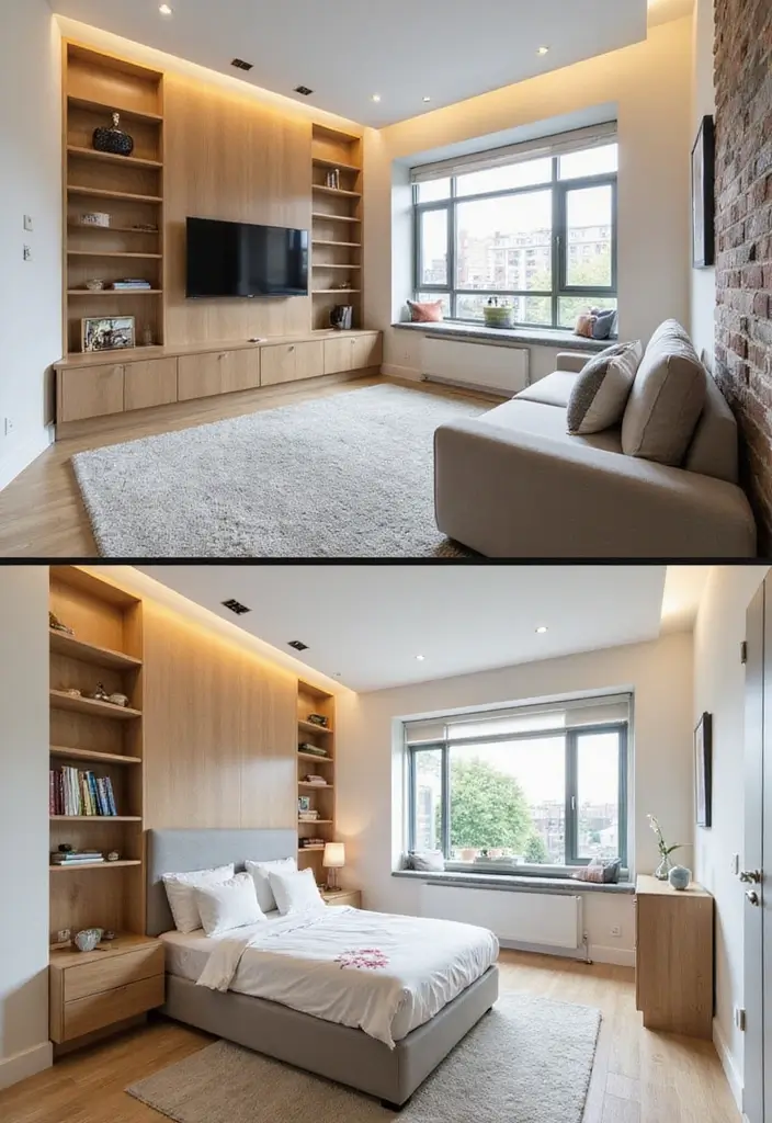 28 Two Bedroom Apartment Floor Plans to Fit Your Needs - 17. Built-In Furniture